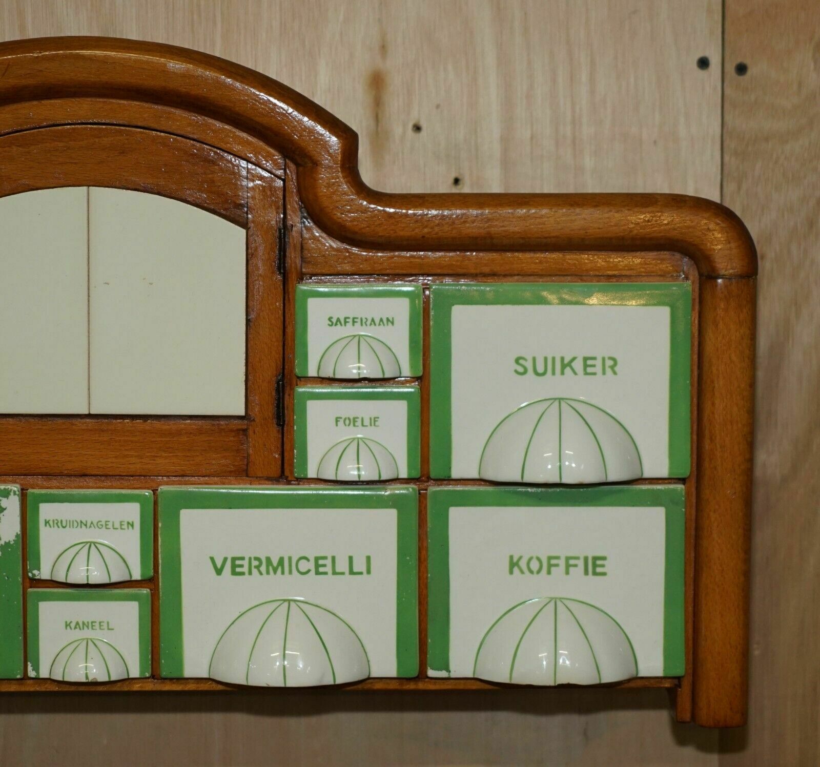Petrus Regout & Co Maastricht Holland Art Deco Wall Mounted Kitchen Spice Rack photo Furniture