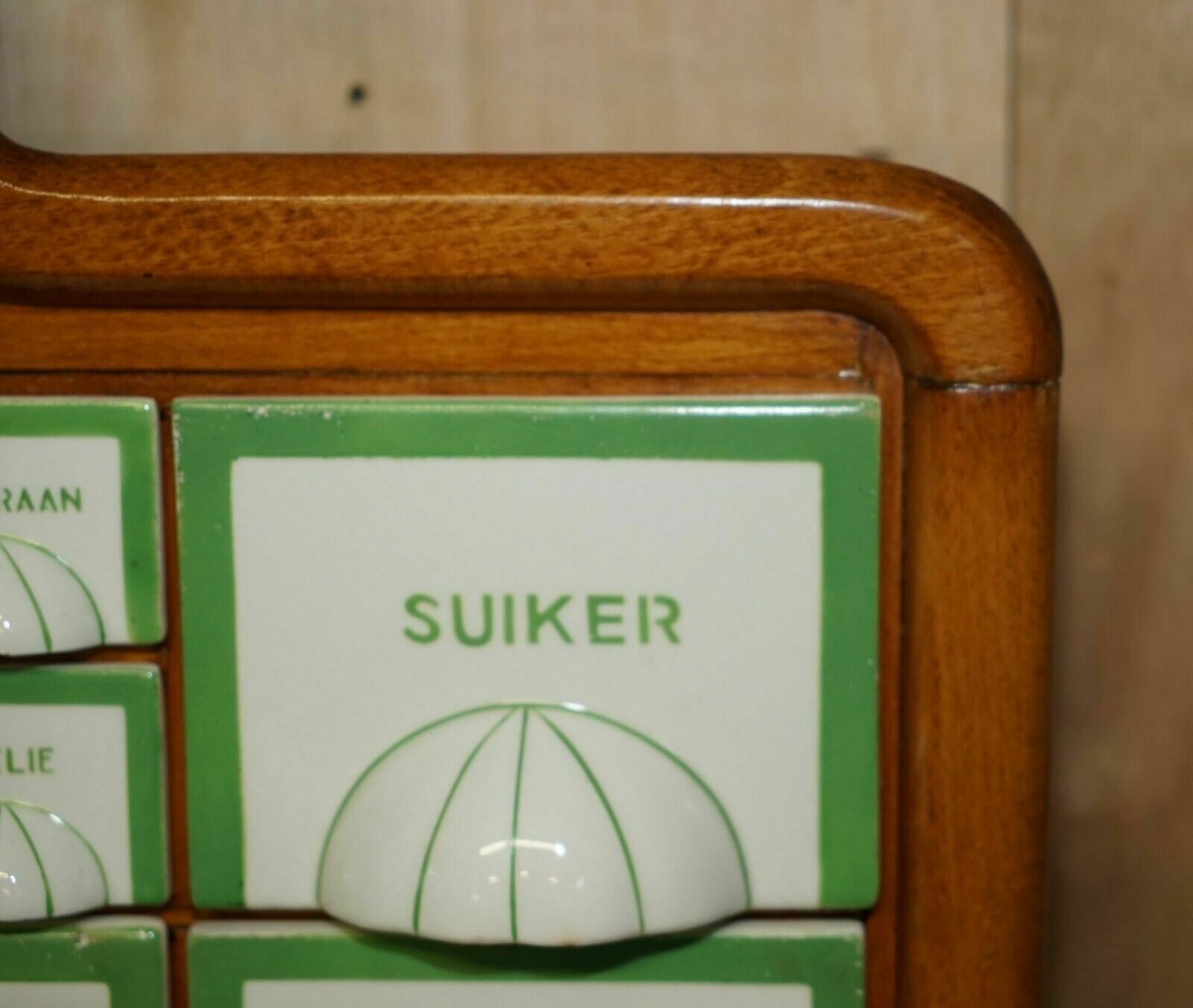 photo vinterior Petrus Regout & Co Maastricht Holland Art Deco Wall Mounted Kitchen Spice Rack