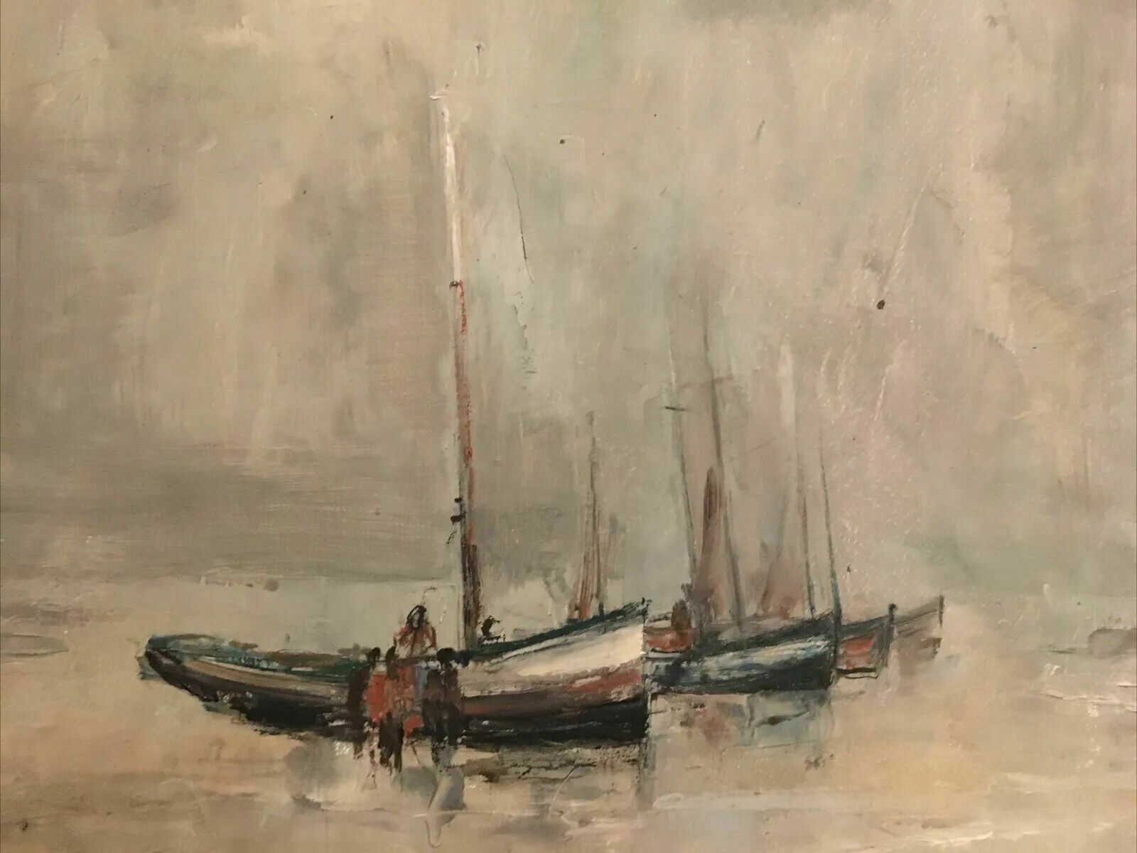 Vintage Seascape Signed De Grasse Oil Painting photo buy