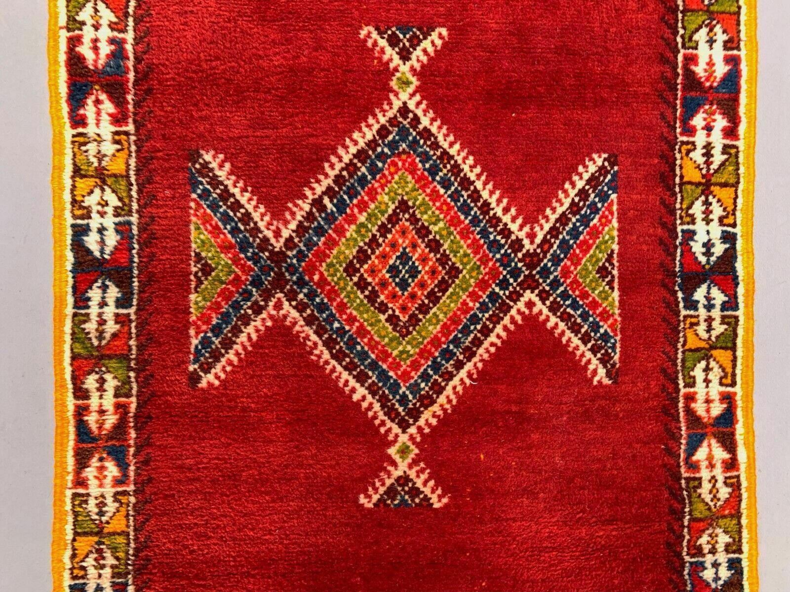 Vintage Moroccan Runner Rug 505x77 Cm Tazenacht Berber Atlas, Tribal Red, Blue photo 1275.0