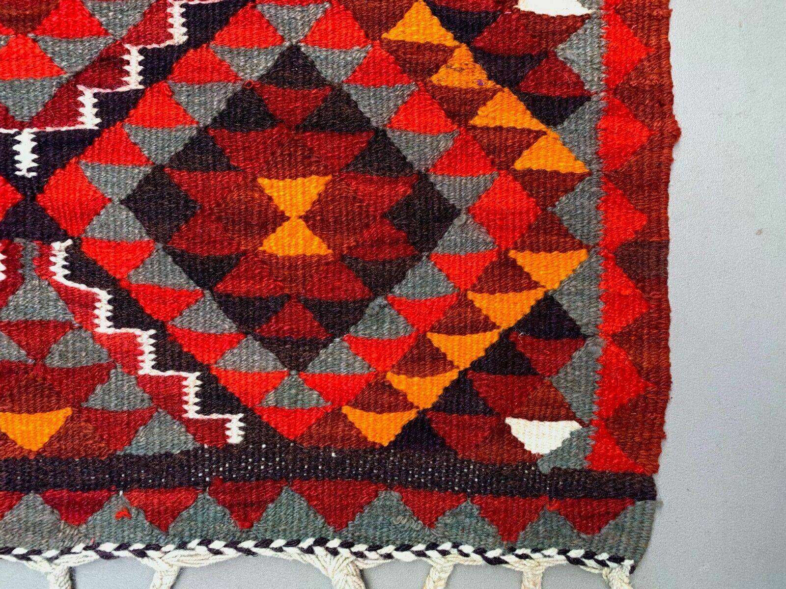 Old Turkish Kilim Runner, Vintage Kelim Rug, Long And Narrow photo Textiles