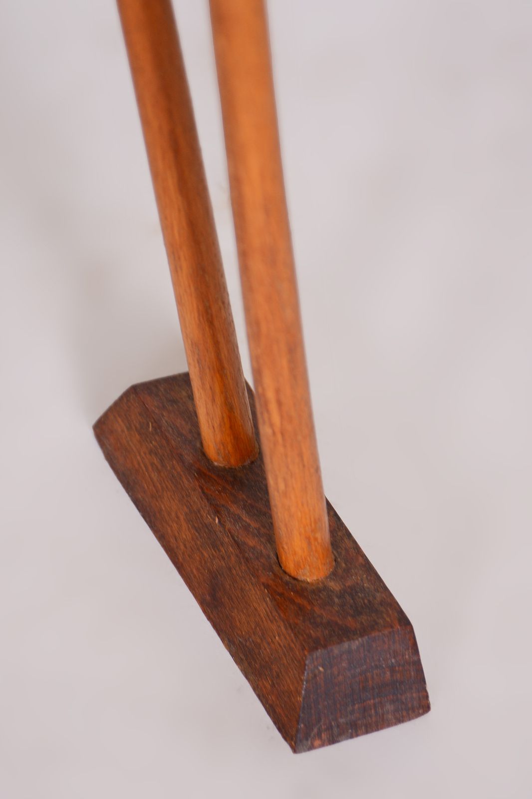 photo furniture Unusual Restored Mid Century Flower Stand, Beech And Umakart, Czechia, 1950s