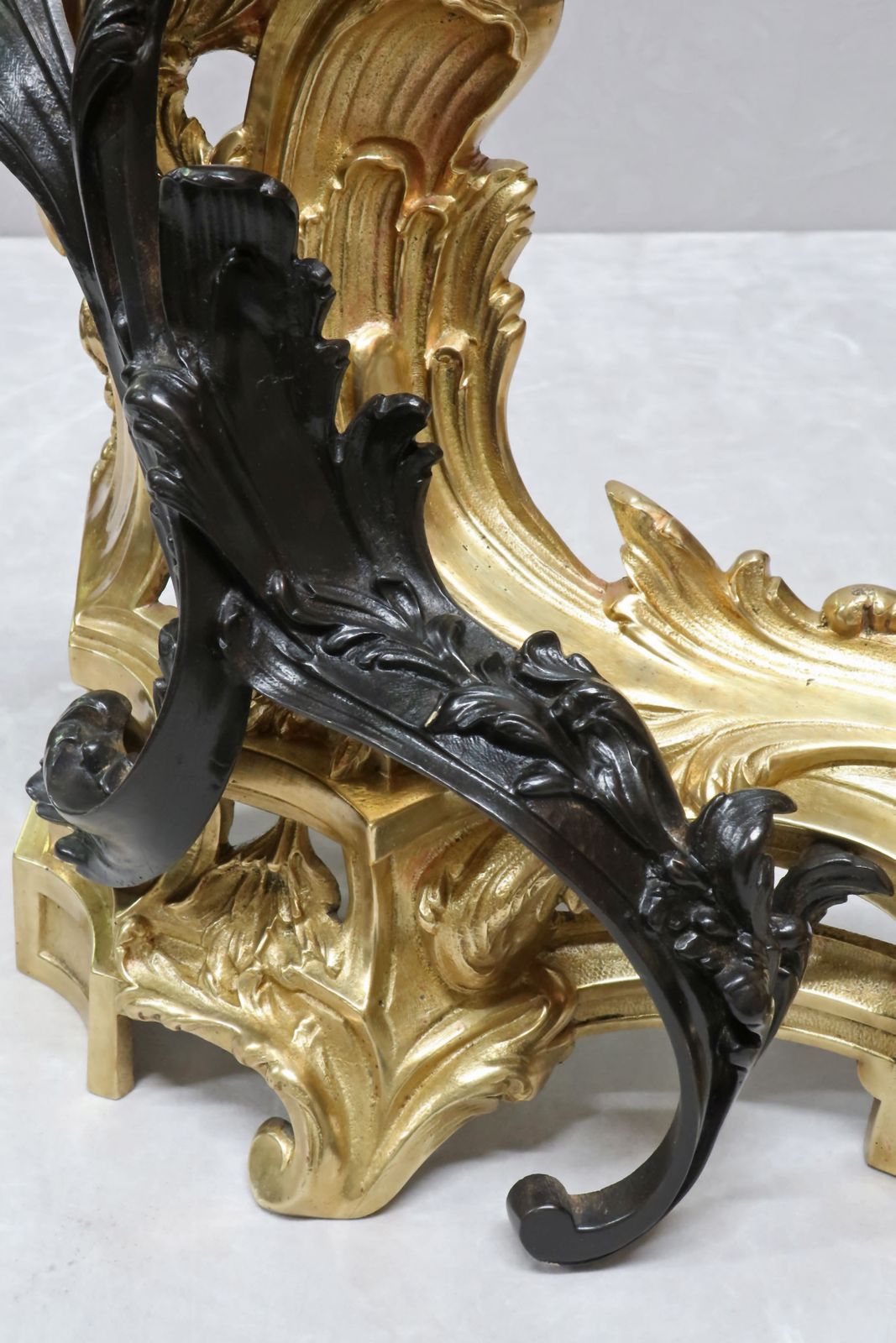 French Victorian Bronze And Bronze Gilt Fire Dog Chenets photo vinterior
