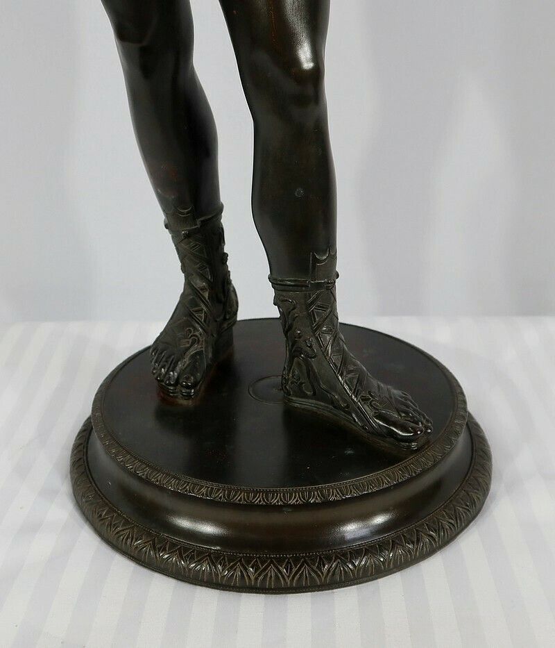 photo for sale Important Bronze “Narcissus” By M. Amodio – Late 19th Century