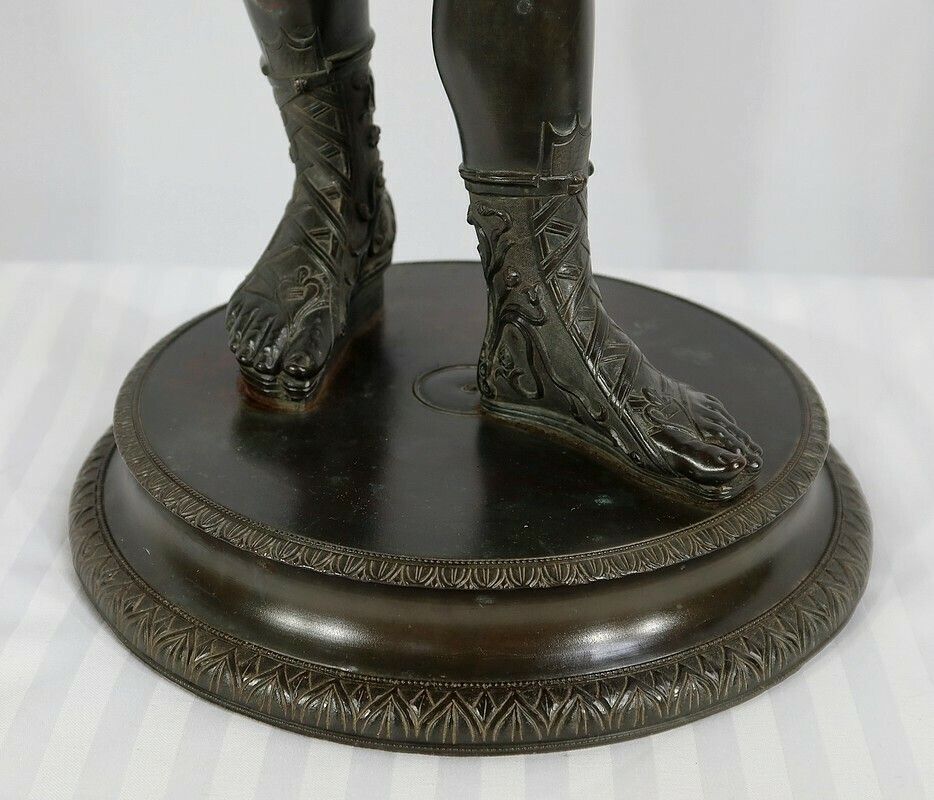 Art Important Bronze “Narcissus” By M. Amodio – Late 19th Century photo
