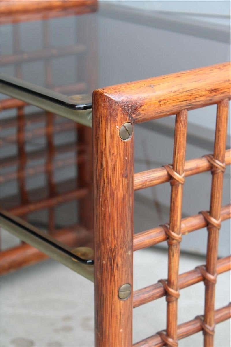 Coffee Table Afra E Tobia Scarpa Italy 1960s Bamboo Design Shelves Night Table photo 1053.0