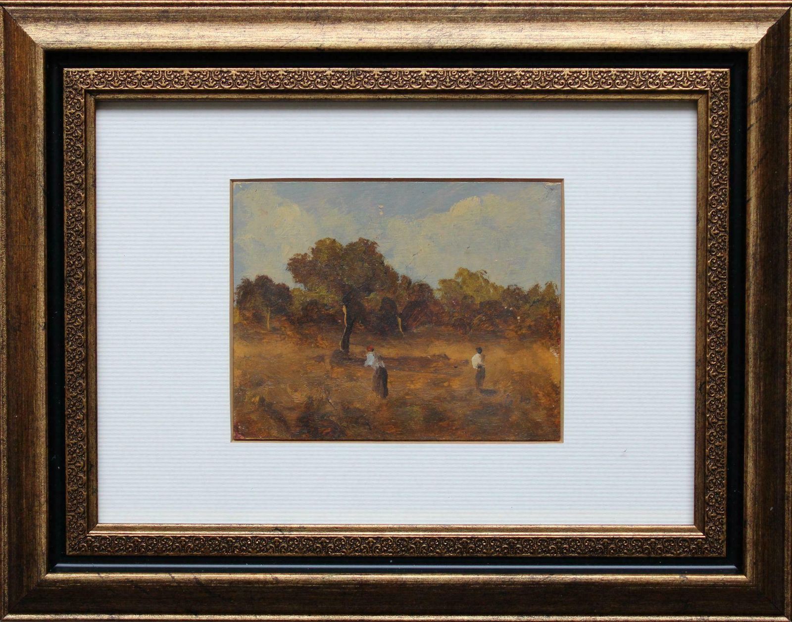 Antonio Leto Cardboard, Oil., 1800s photo furniture