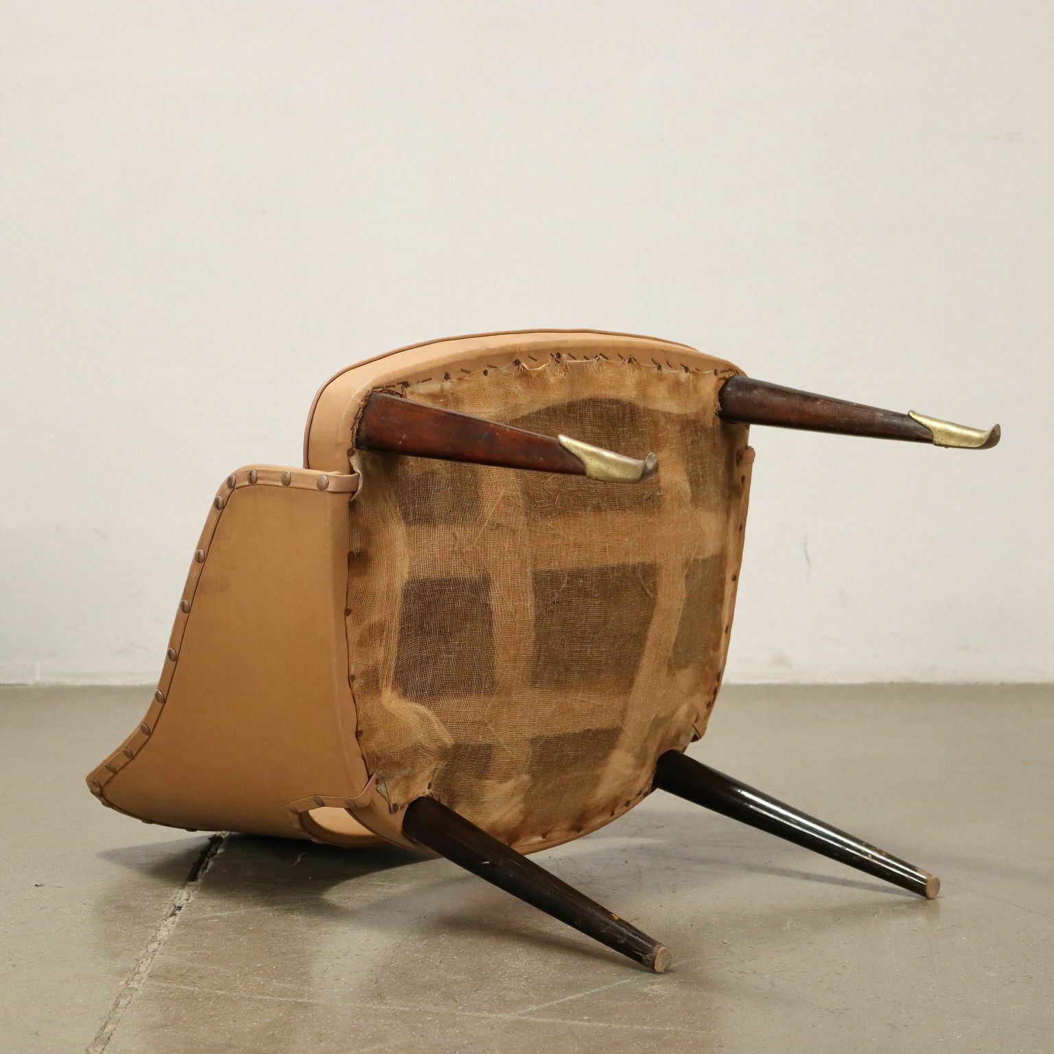 photo for sale Pair Of Armchairs Wood Italy 1950s 1960s