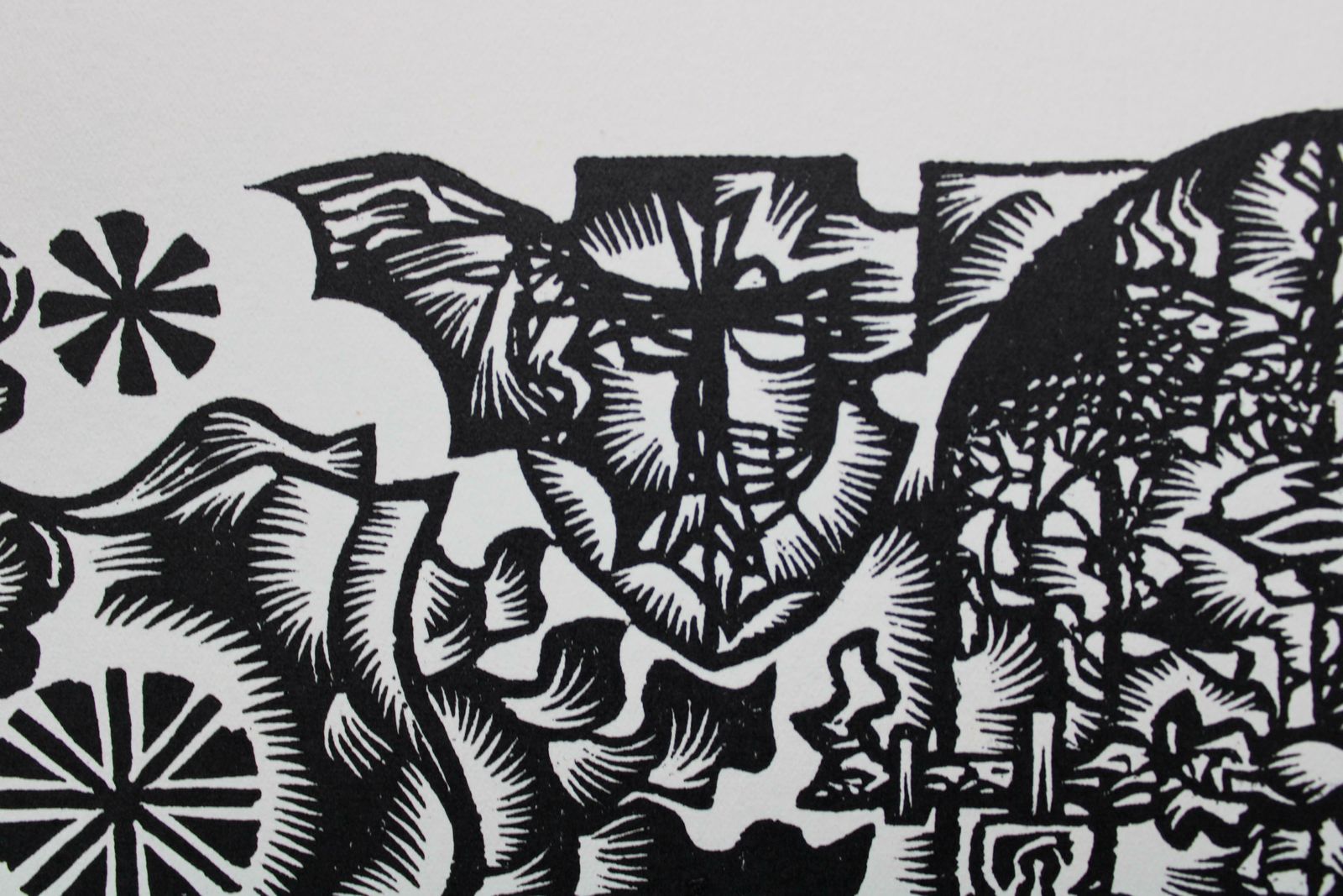Dainis Rozkalns Manor. 1982. Paper, Linocut photo for sale