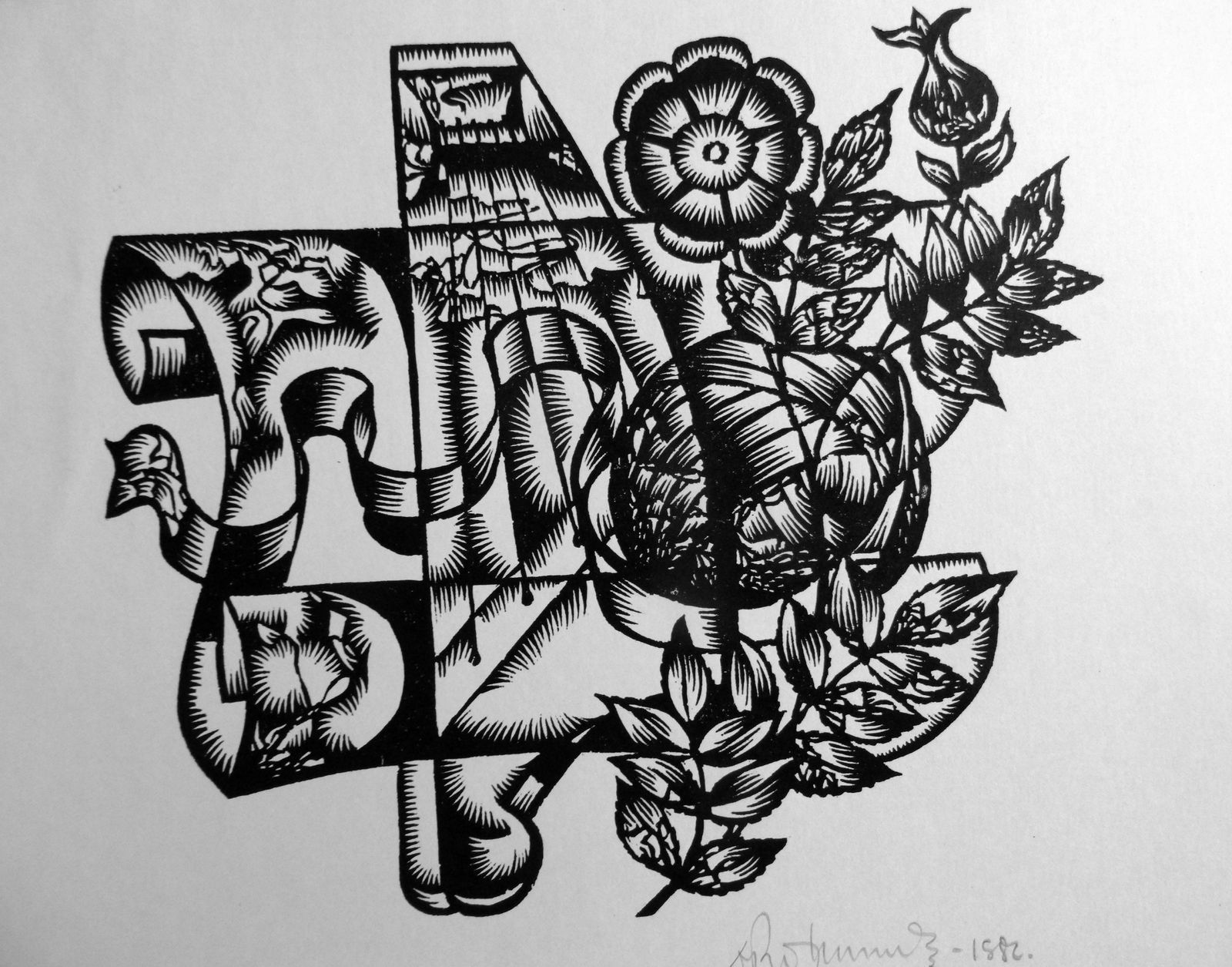 Dainis Rozkalns Unknown. 1982. Paper, Linocut