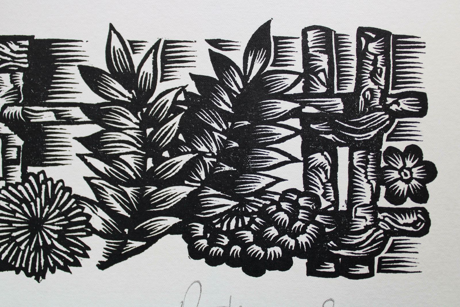 Dainis Rozkalns Midsummer Ferns. Nr. 2. 1984. Paper, Linocut photo furniture