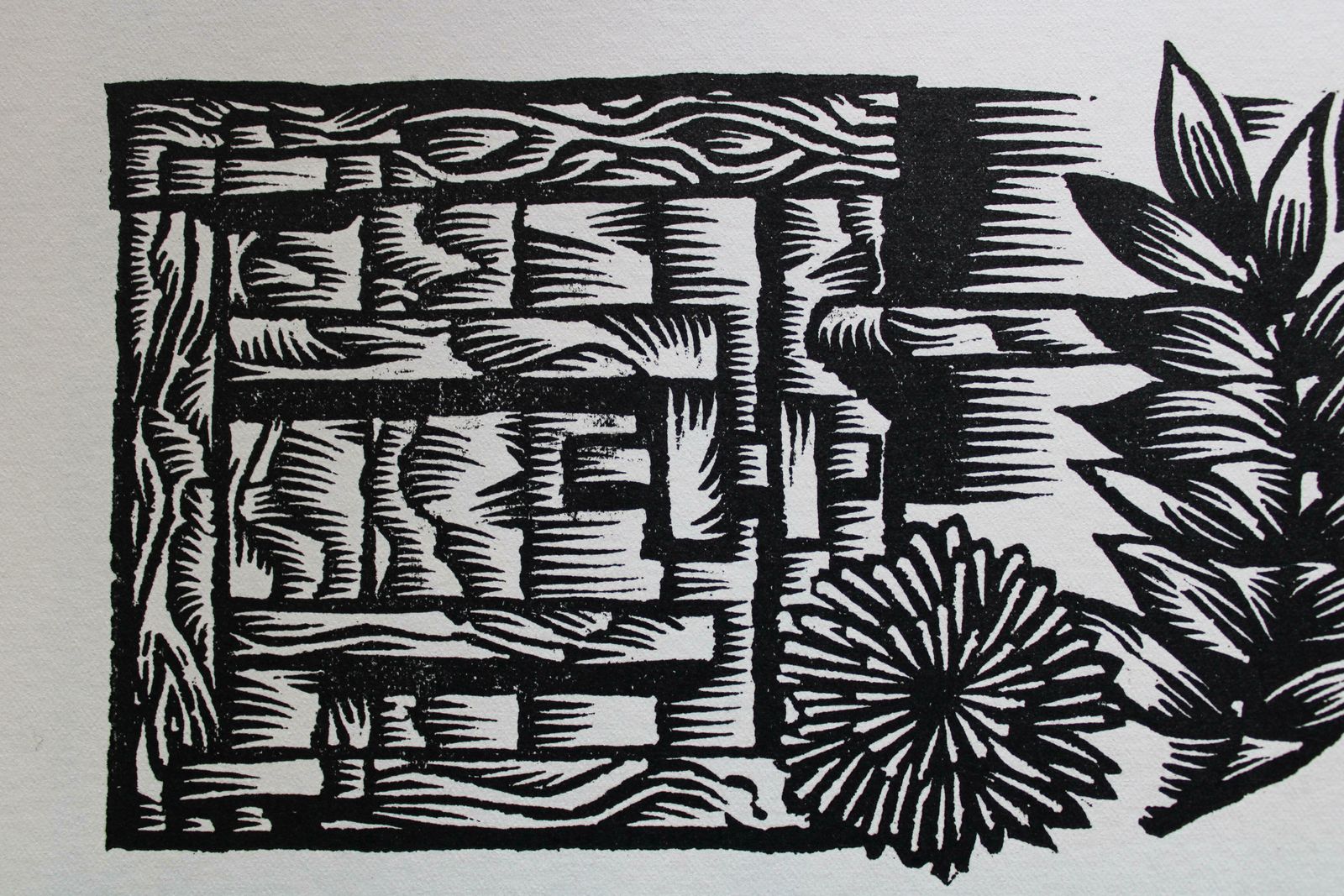 Dainis Rozkalns Midsummer Ferns. Nr. 2. 1984. Paper, Linocut photo for sale