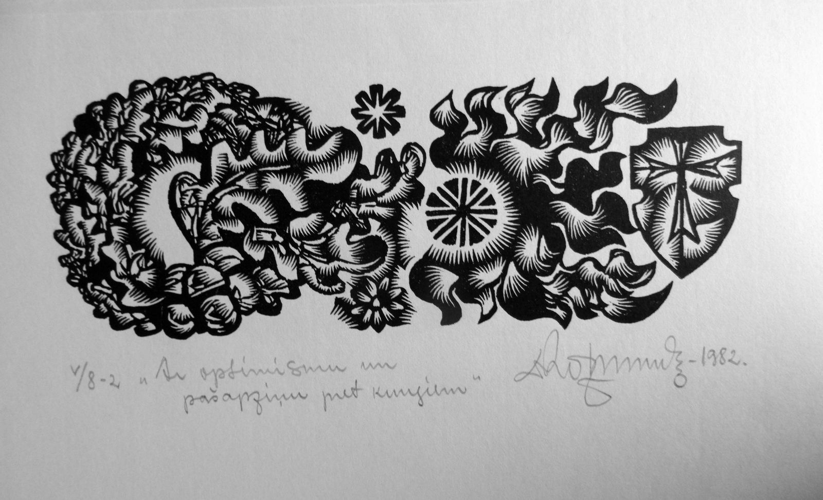 Dainis Rozkalns Hopefulness. 1982. Paper, Linocut,