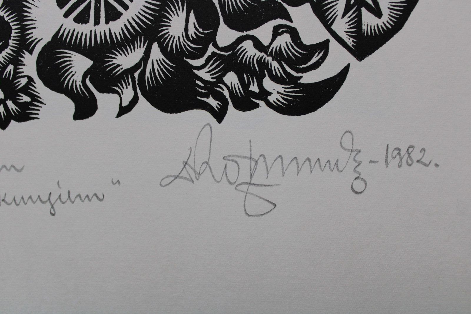 Dainis Rozkalns Hopefulness. 1982. Paper, Linocut, photo Art