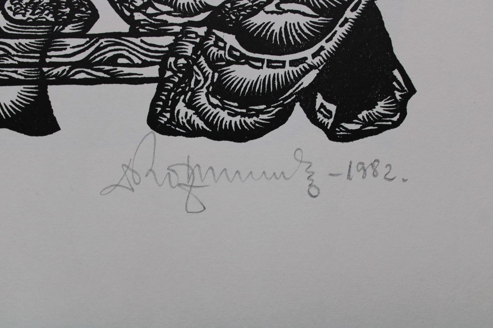 Dainis Rozkalns Pawns. 1982. Paper, Linocut photo Art