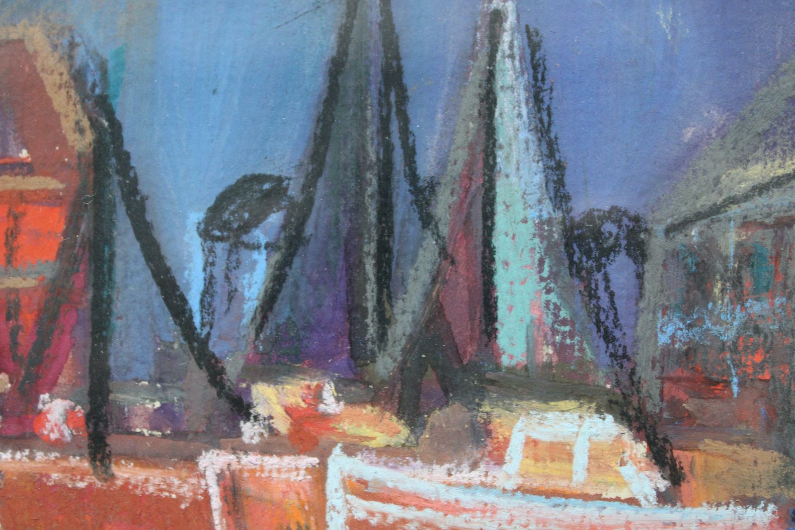 Georgs Barkans Boats. Paper/Pastel. photo furniture