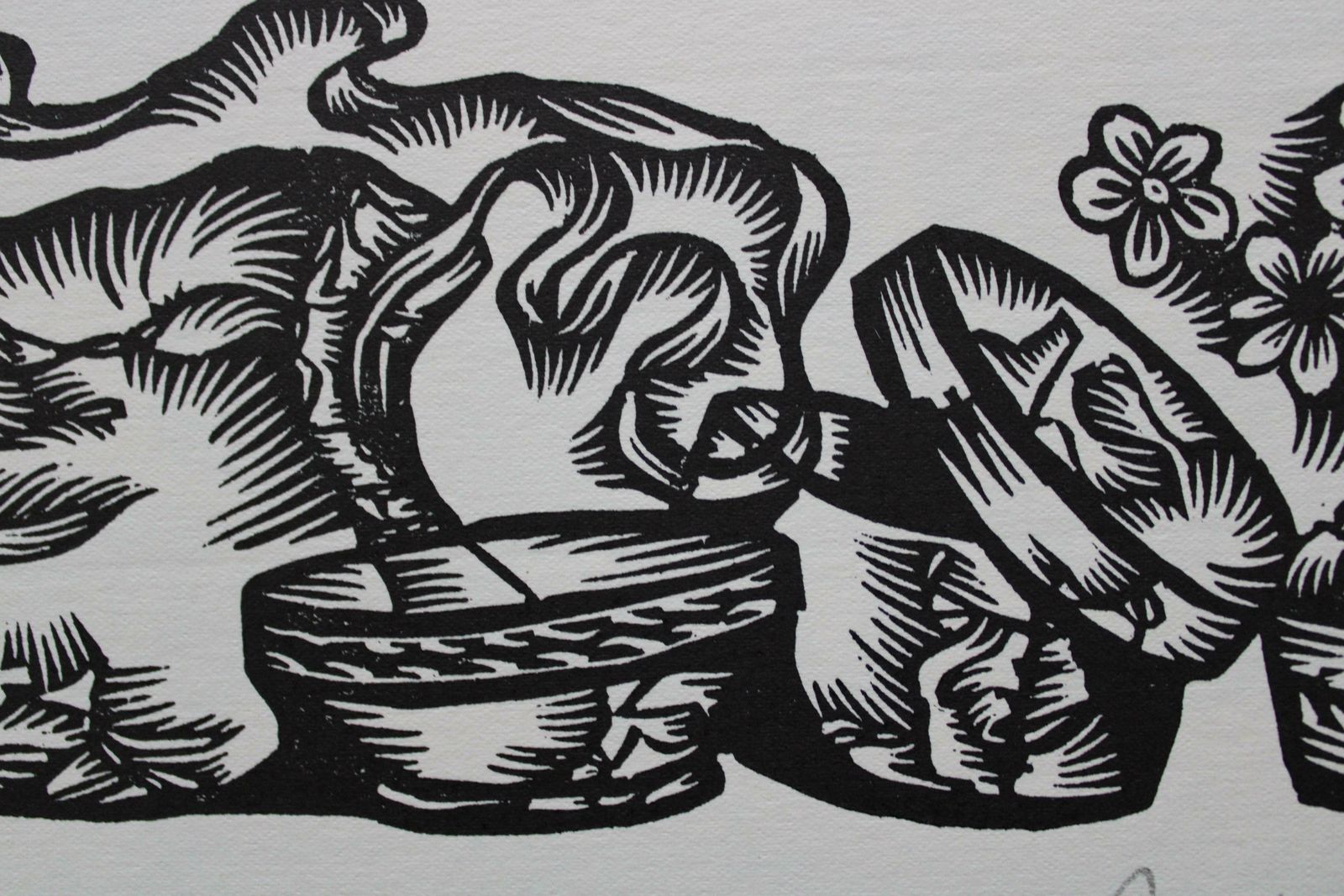 Dainis Rozkalns Herdsman's Food. 1979. Paper, Linocut, photo for sale
