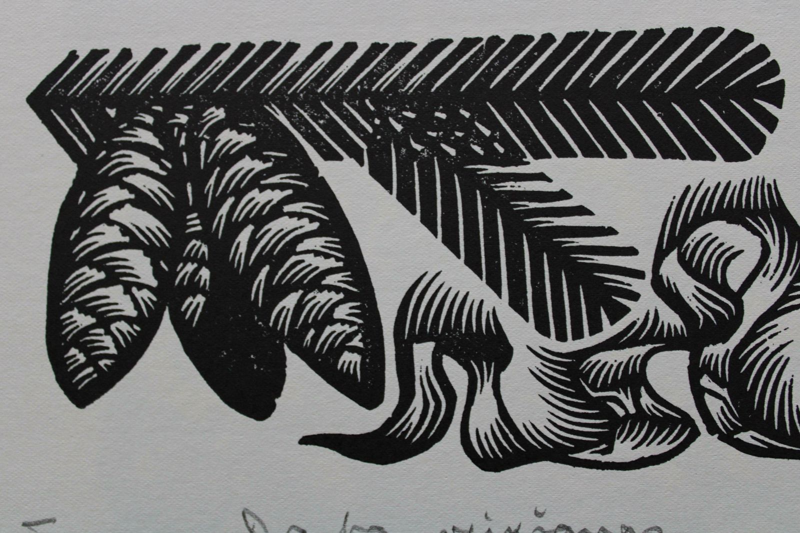 Dainis Rozkalns The Time And Place For Work. 1979. Paper, Linocut,  1979 photo 174.0