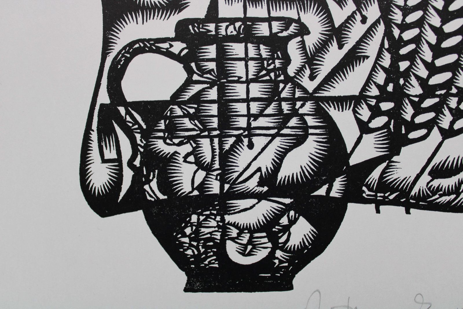 Dainis Rozkalns V Intro. 1982. Paper, Linocut, 1982 photo furniture