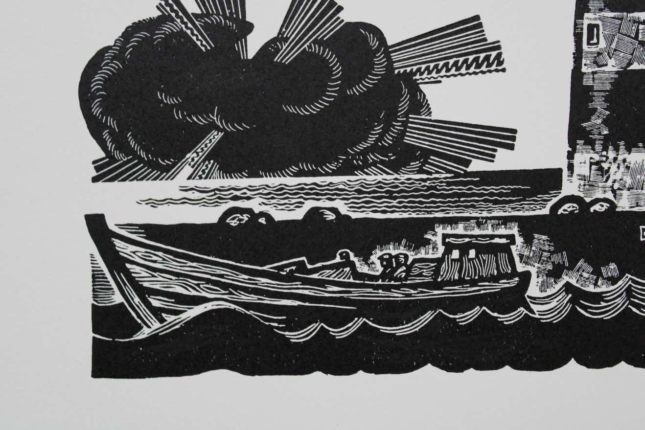 Dainis Rozkalns The Lighthouse. Paper, Linocut, photo for sale