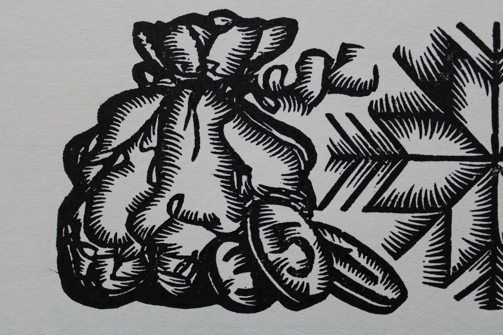 Dainis Rozkalns The Buying And Selling Of The Foal. 1979. Paper, Linocut, photo furniture