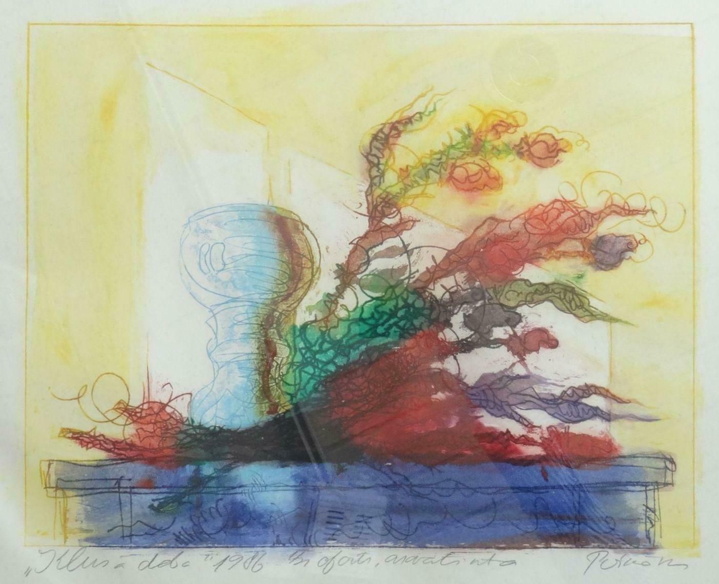 Ivars Poikans Still Life 1986. 1/21. Paper, Etching, Aquatint