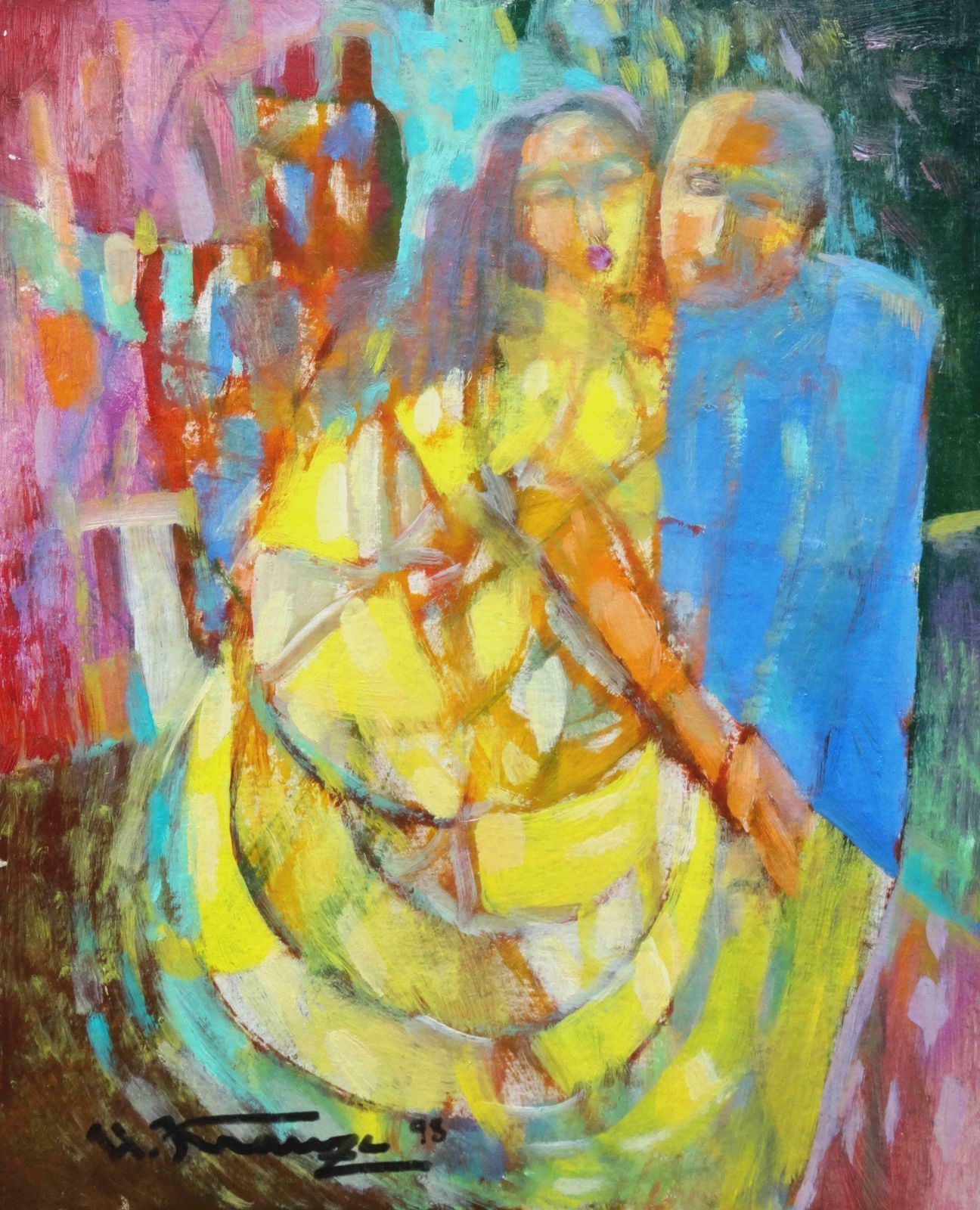 Uldis Krauze Tango. 1998, Cardboard, Oil