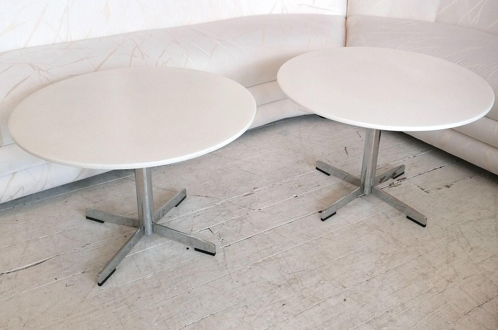 photo furniture Vintage 1970s Italian Stone Resin Side Or Coffee Table With Chrome X Base