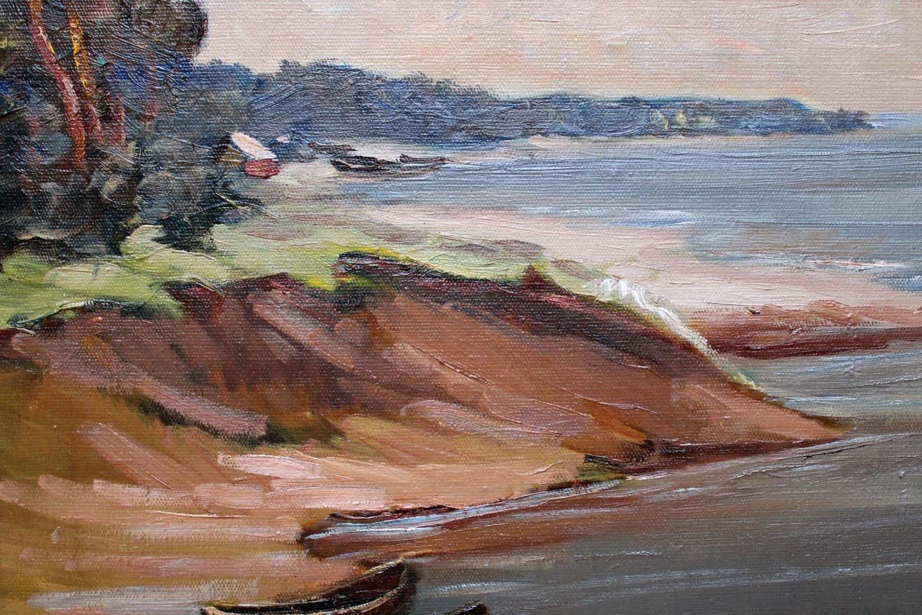 Marianna Peilane Sea. Oil On Canvas And Cardboard, photo Art