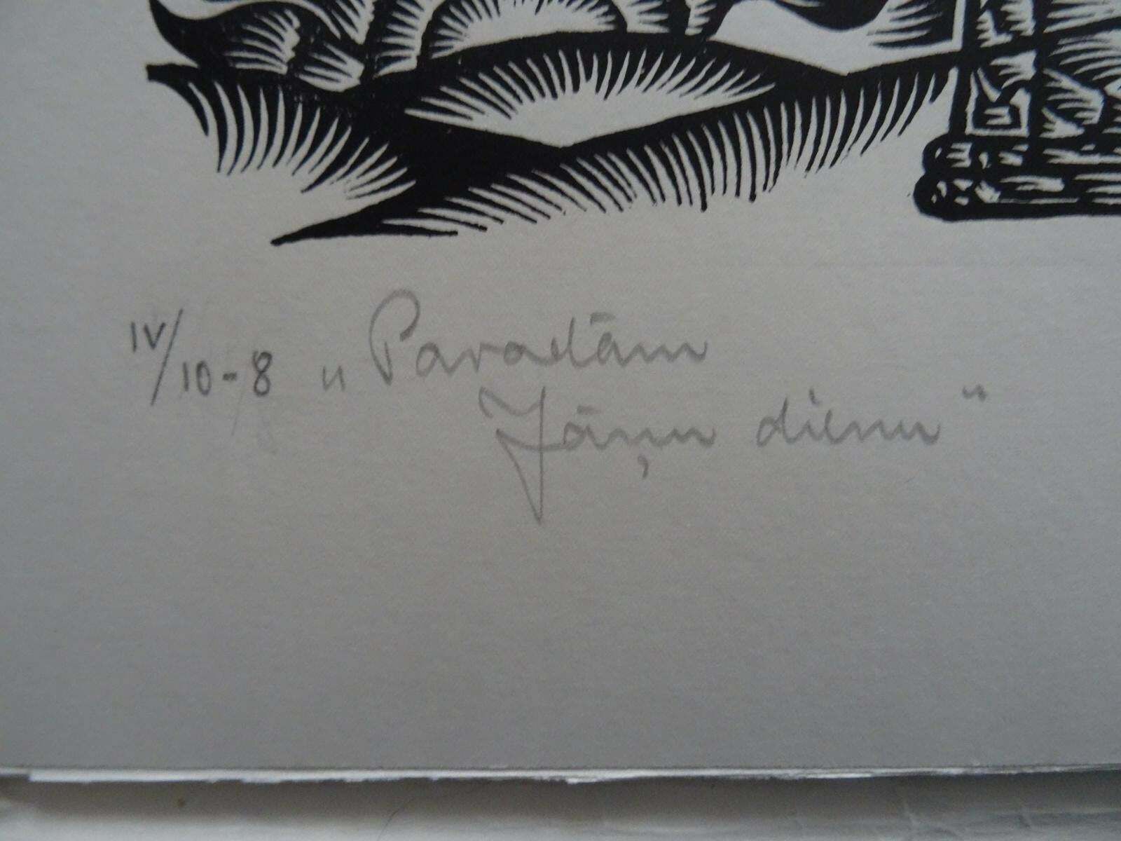 Day Of Solstice 1984 Paper Linocut photo furniture