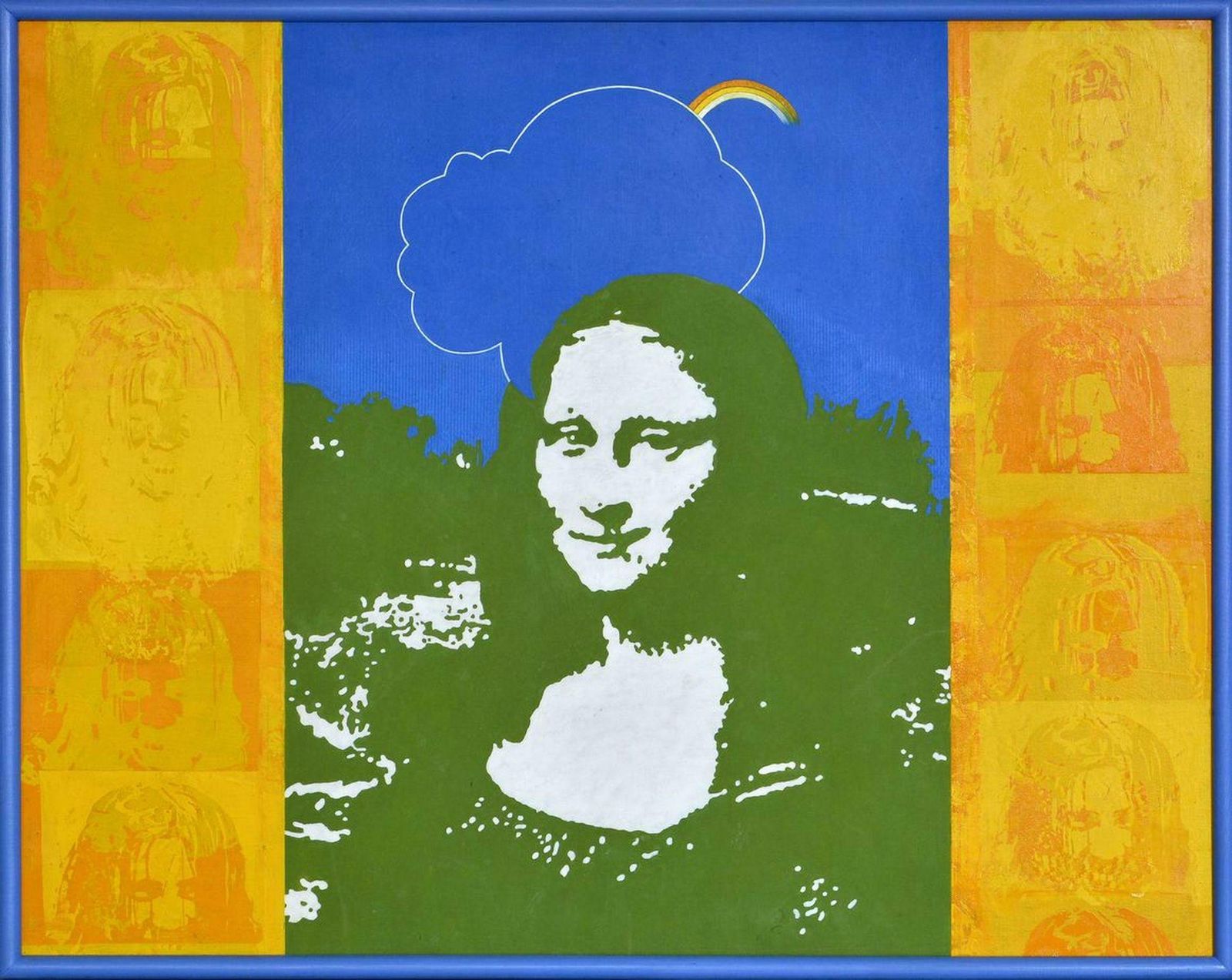 Atis Ievins Summer I. 1972, Cardboard, Mixed Media Art, Silk Screen Printing, 80x100 Cm 1972