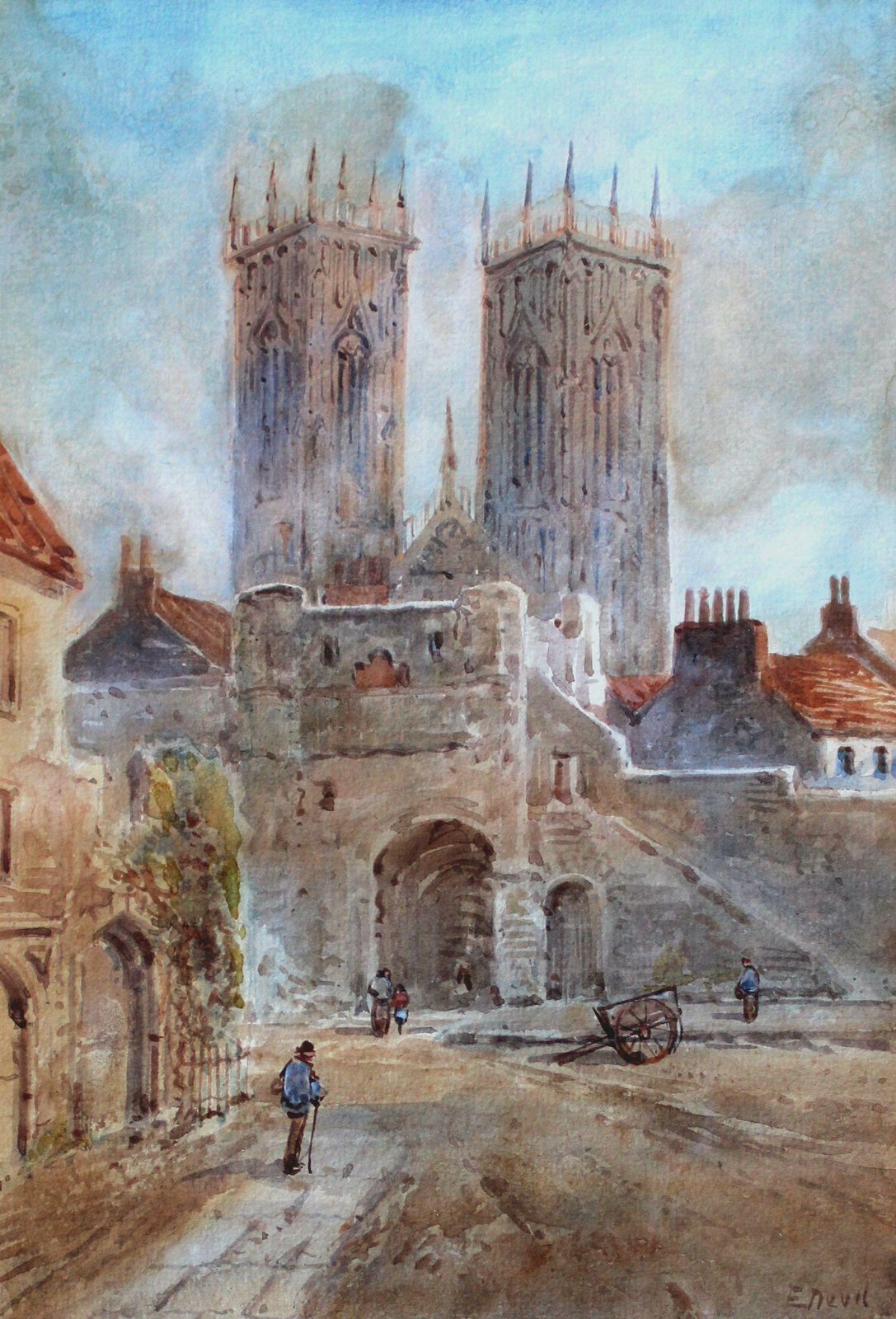 Edward Nevil Notre Dame De Paris. Paper, Watercolour