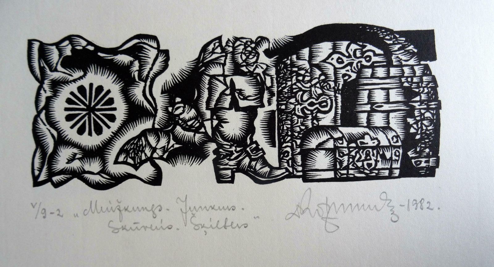 Dainis Rozkalns Lord Of The Manor. 1982. Paper, Linocut, 1982