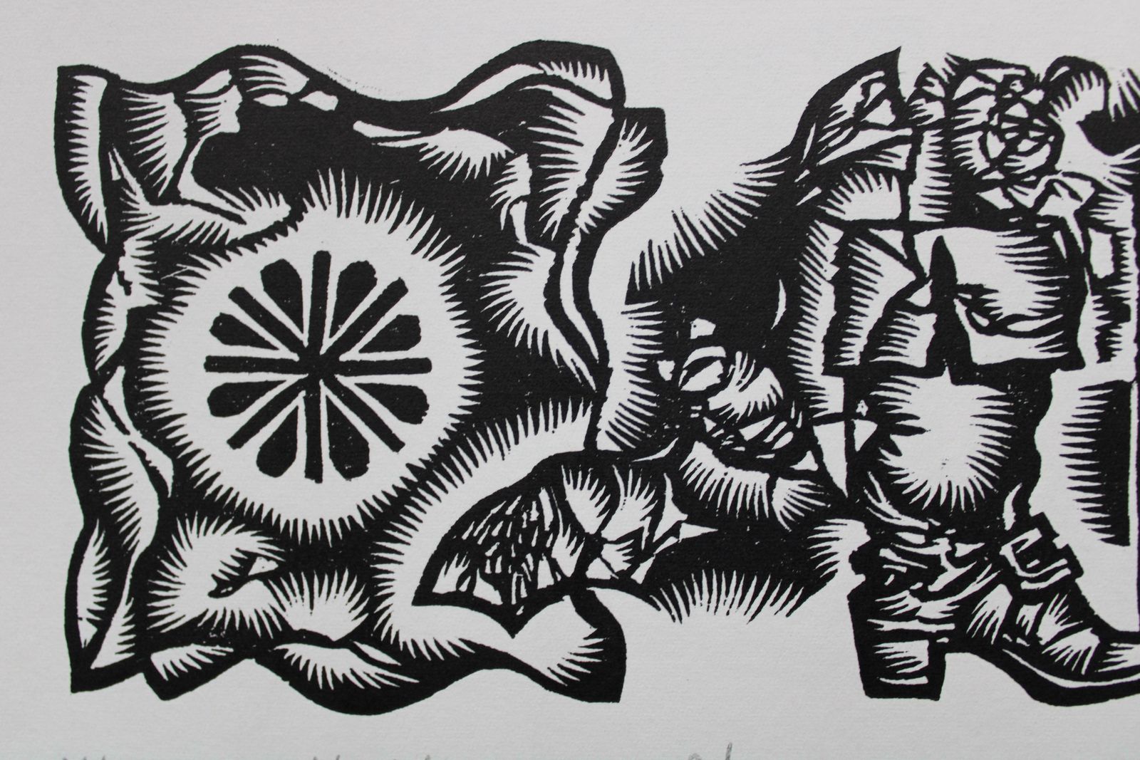 Dainis Rozkalns Lord Of The Manor. 1982. Paper, Linocut, 1982 photo for sale