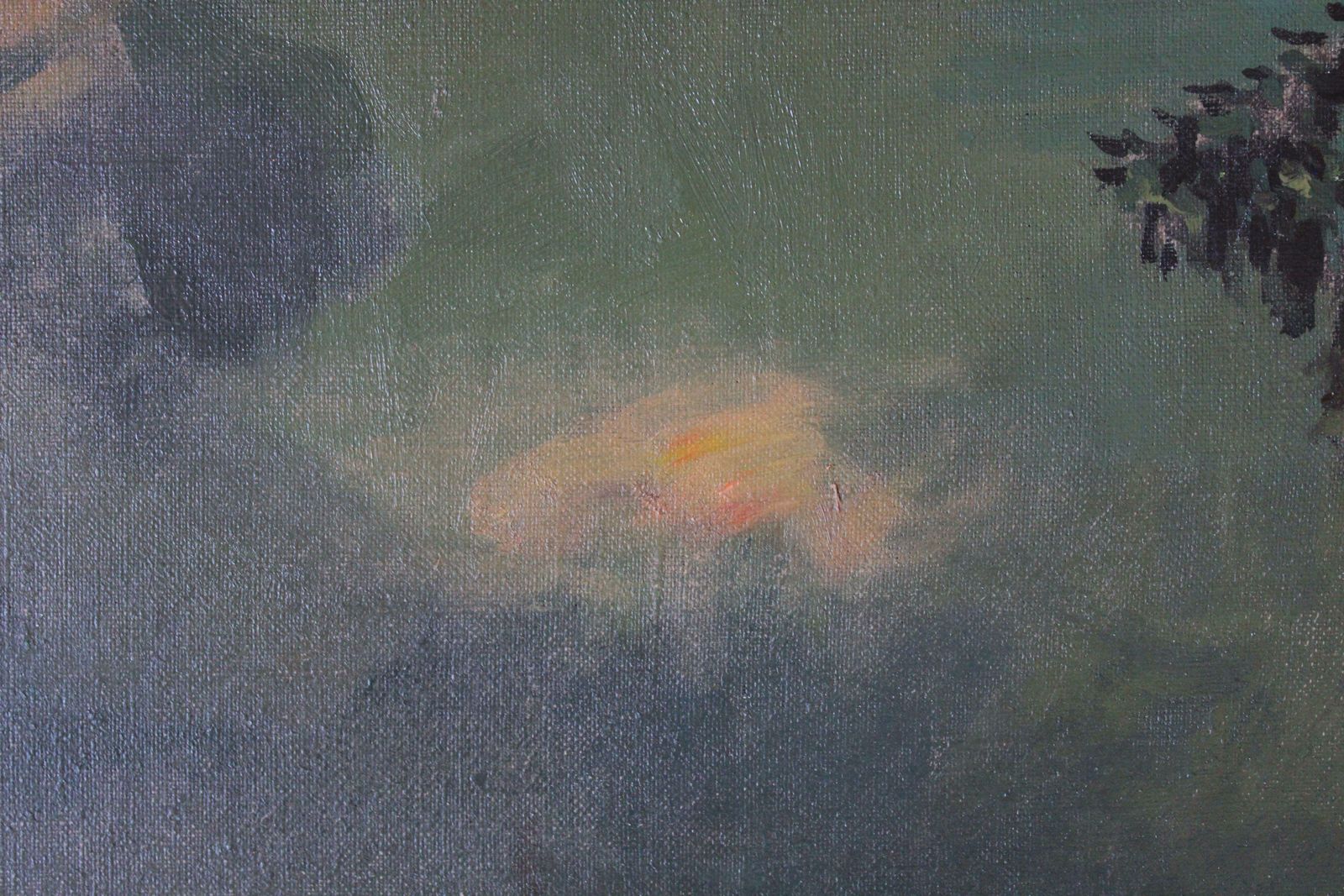 Jekabs Bine Afternoon. Workers With Lorry By The River. Oil On Canvas photo vinterior