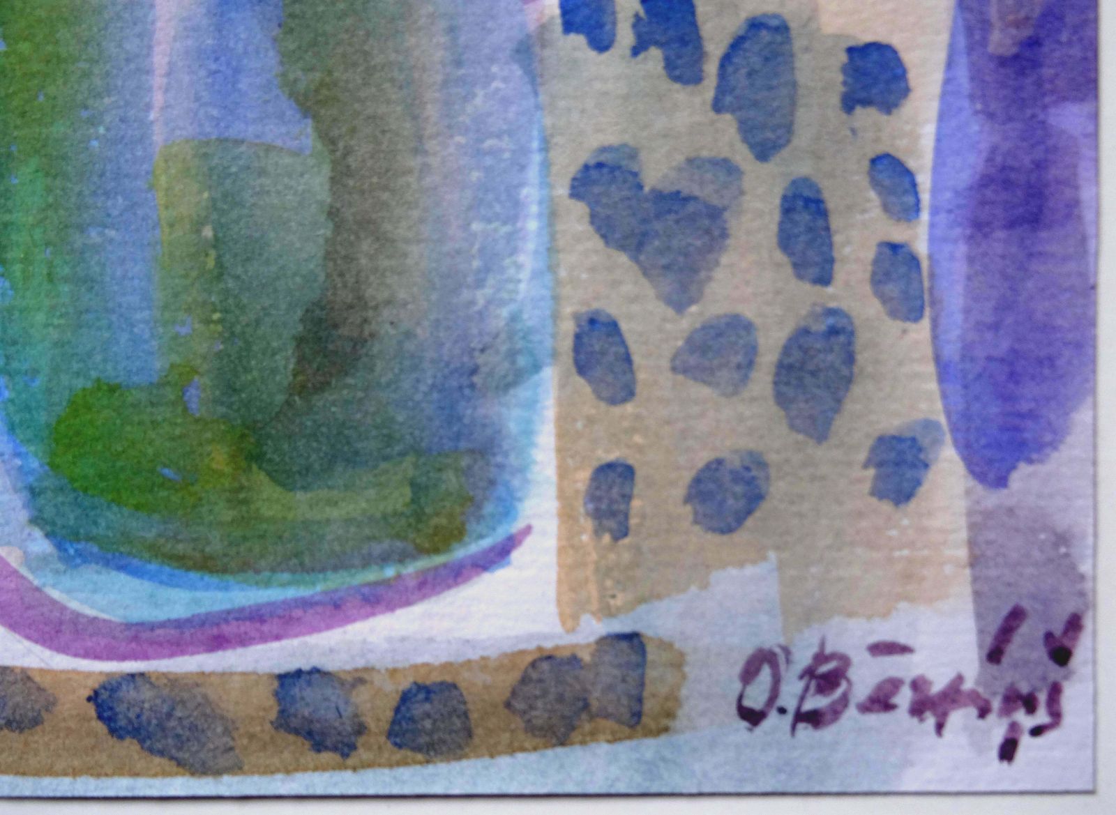 Oskars Berzins Asters. 1992, Paper, Watercolour, 28x18 Cm 1992 photo furniture