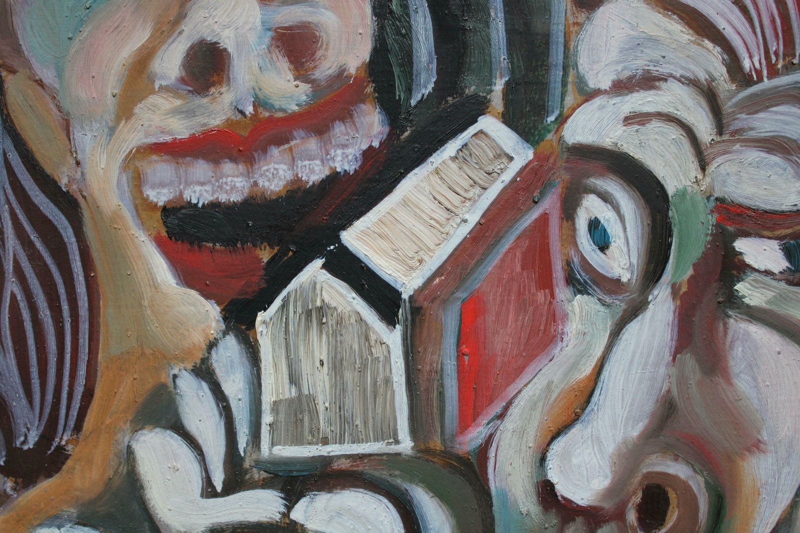 Vladimir Glushenkov Flirt. 1970. Cardboard, Mixed Media Art, photo vinterior