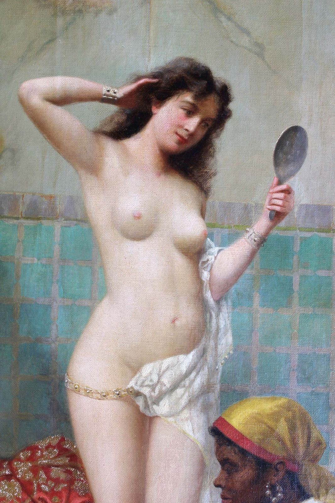 Vinsent G. Stiepevich The Bath. Late 19th Century. Oil On Canvas, photo for sale