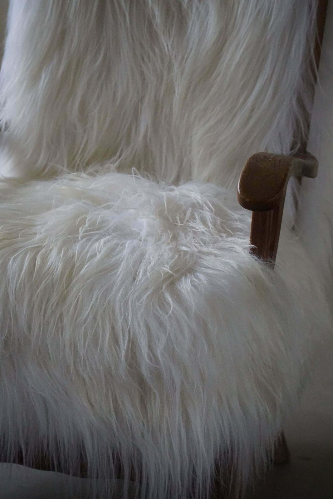 photo for sale Henning Kjærnulf, Armchair Reupholstered In Longhaired Icelandic Sheepskin, 1950