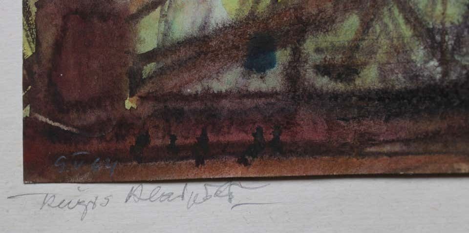 Dzidra Ezergaile Ship. 1964. Watercolour On Paper photo for sale