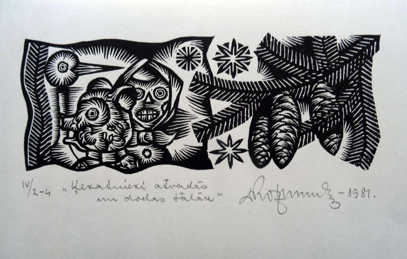 Dainis Rozkalns Carnival. 1984. Paper, Linocut,