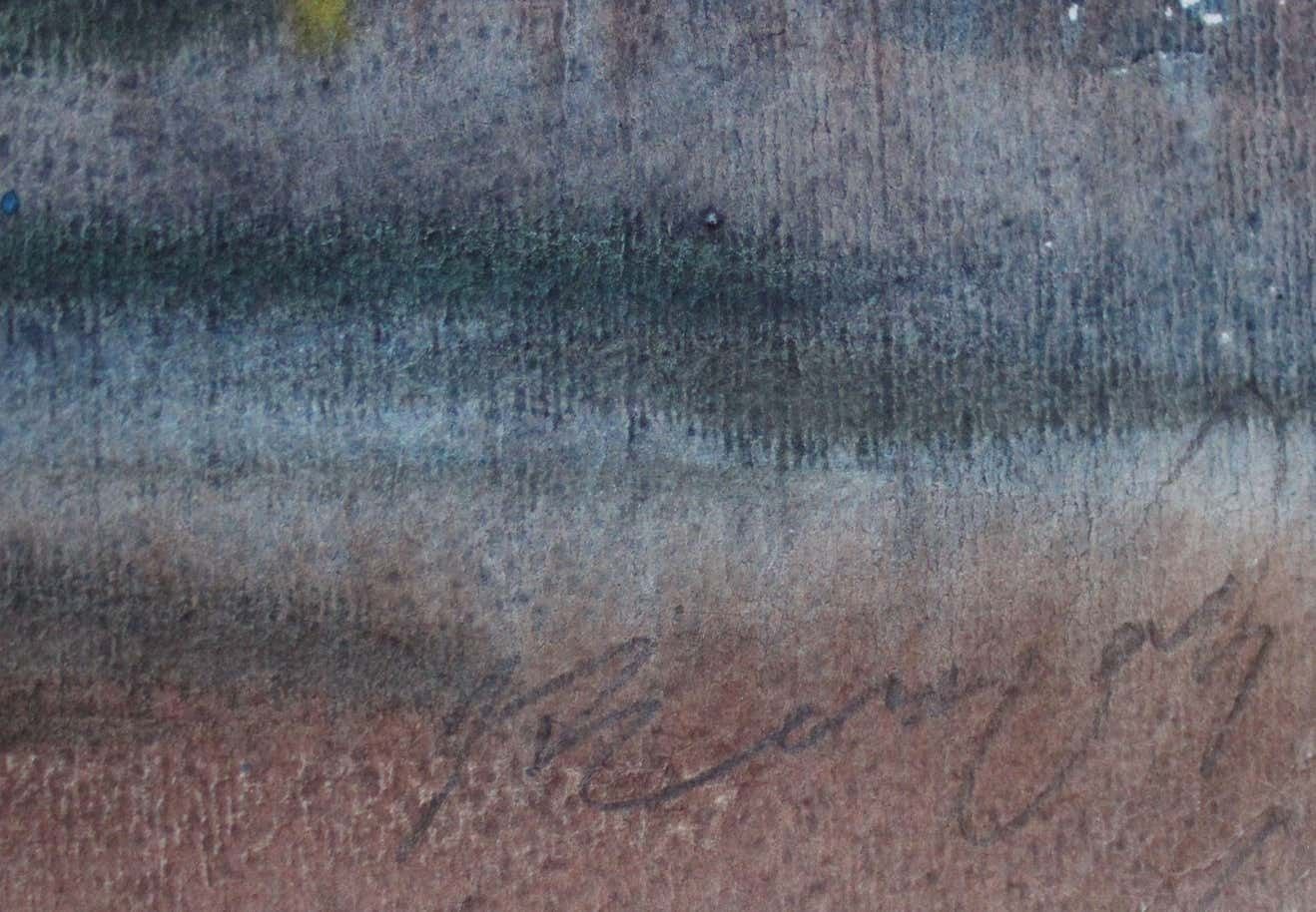 Dzidra Ezergaile Railway Bridge. 1968. Paper, Watercolour photo furniture