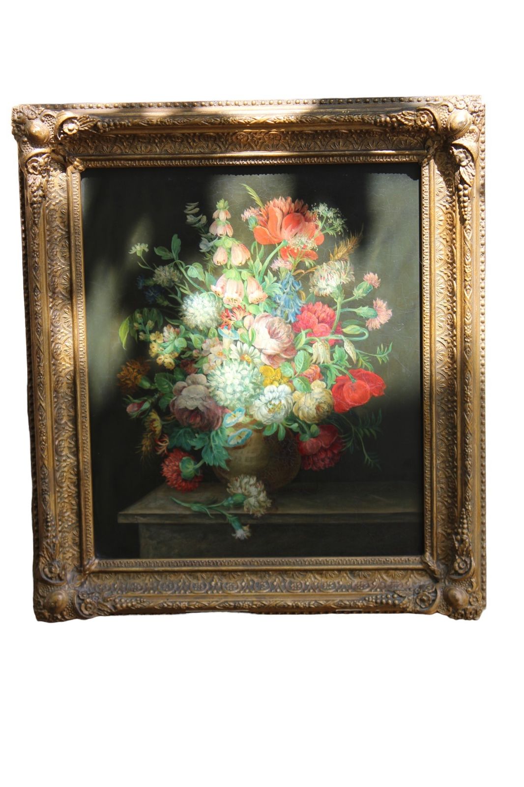 Antique 19th Century  British Floral Still Life Of Wild Flowers photo vinterior
