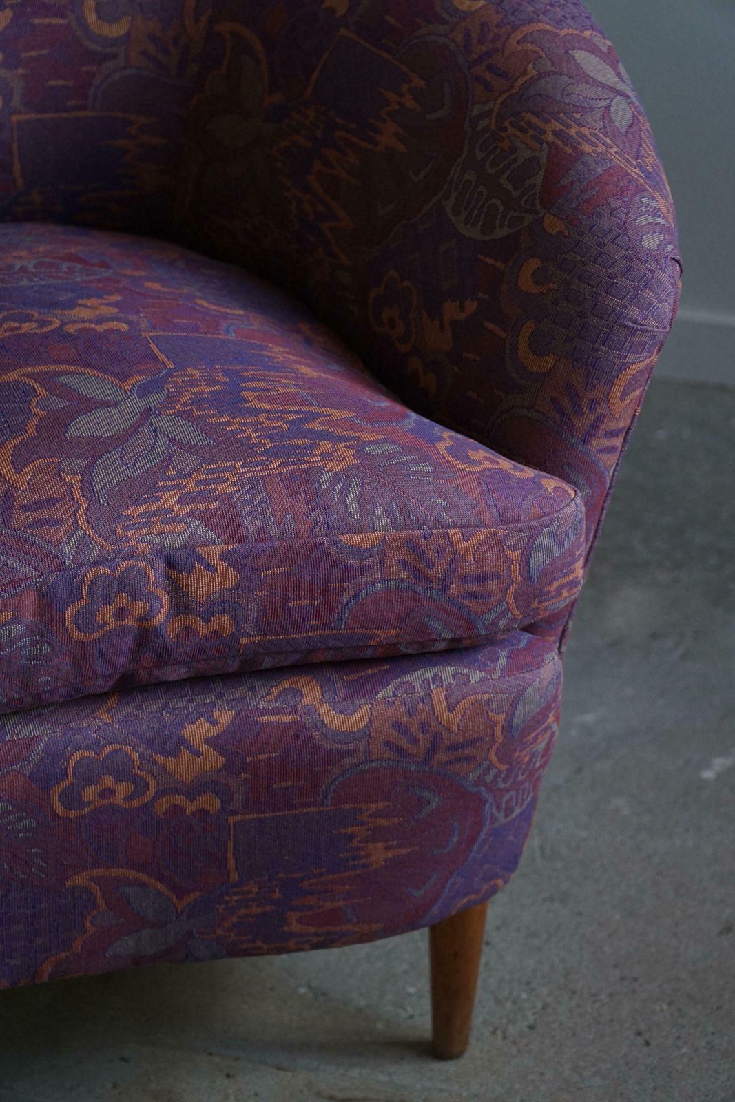 Furniture Gio Ponti, Casa E Giardino, A Pair Of Lounge Chairs, Reupholstered, 1940s photo