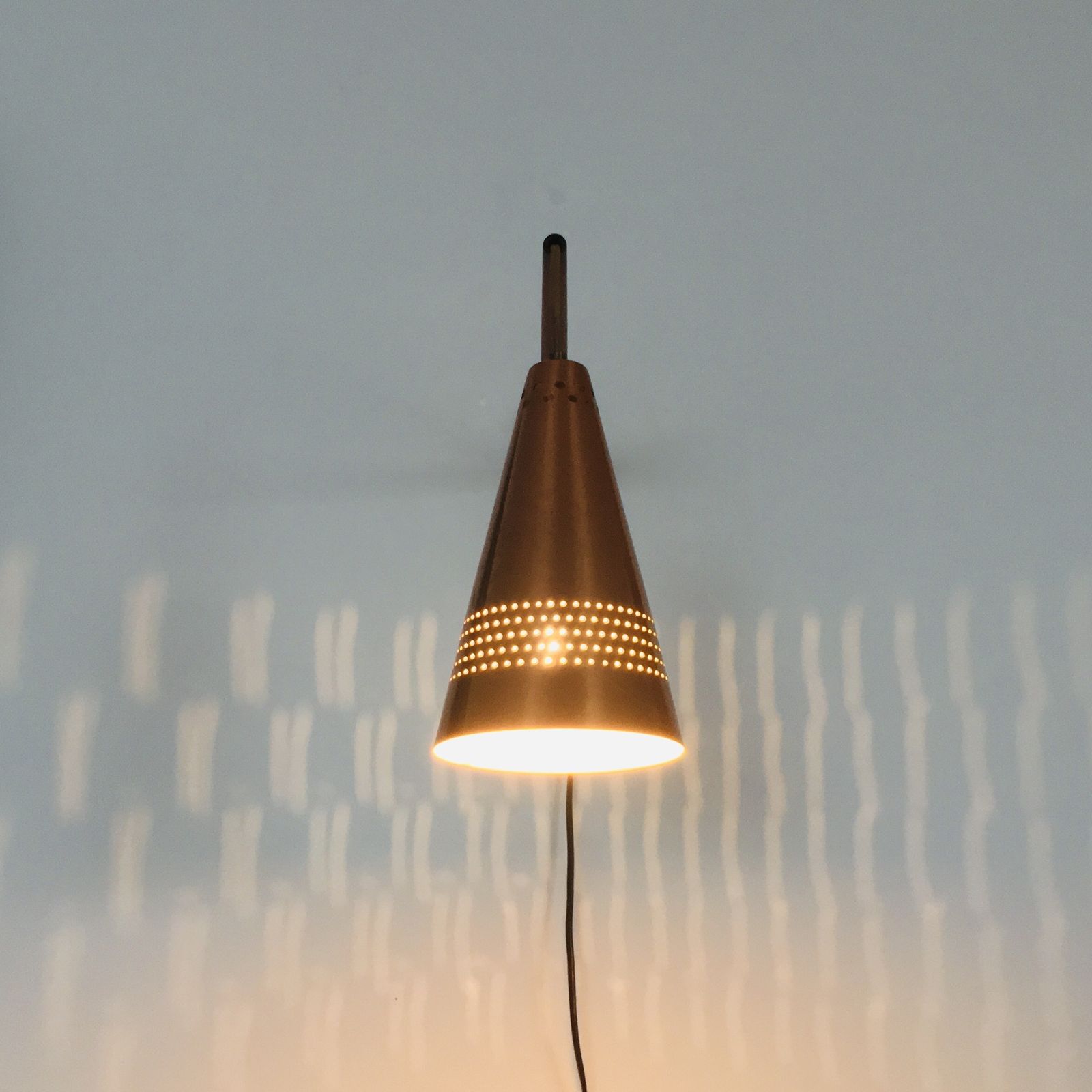 photo for sale Scandinavian Copper & Teak Wall Lamp Model S 1718 By Hans Agne Jakobsson, Sweden, 1960s
