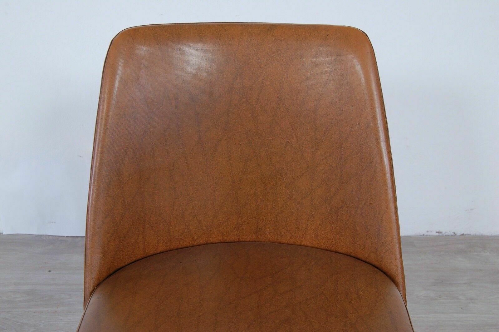 1950s Design Armchair In Iron And Brown Skay, Comfortable Vintage Seat photo Furniture