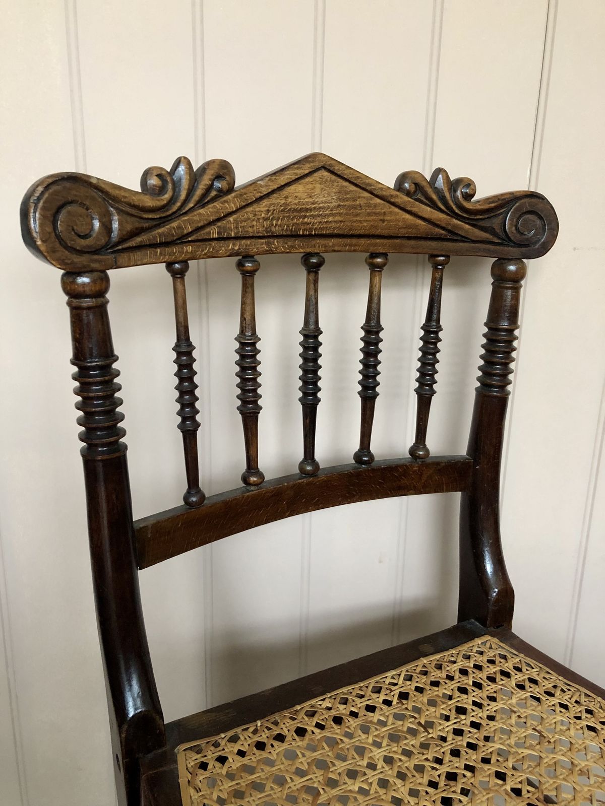 Victorian Cane Seated Bedroom Chair photo furniture