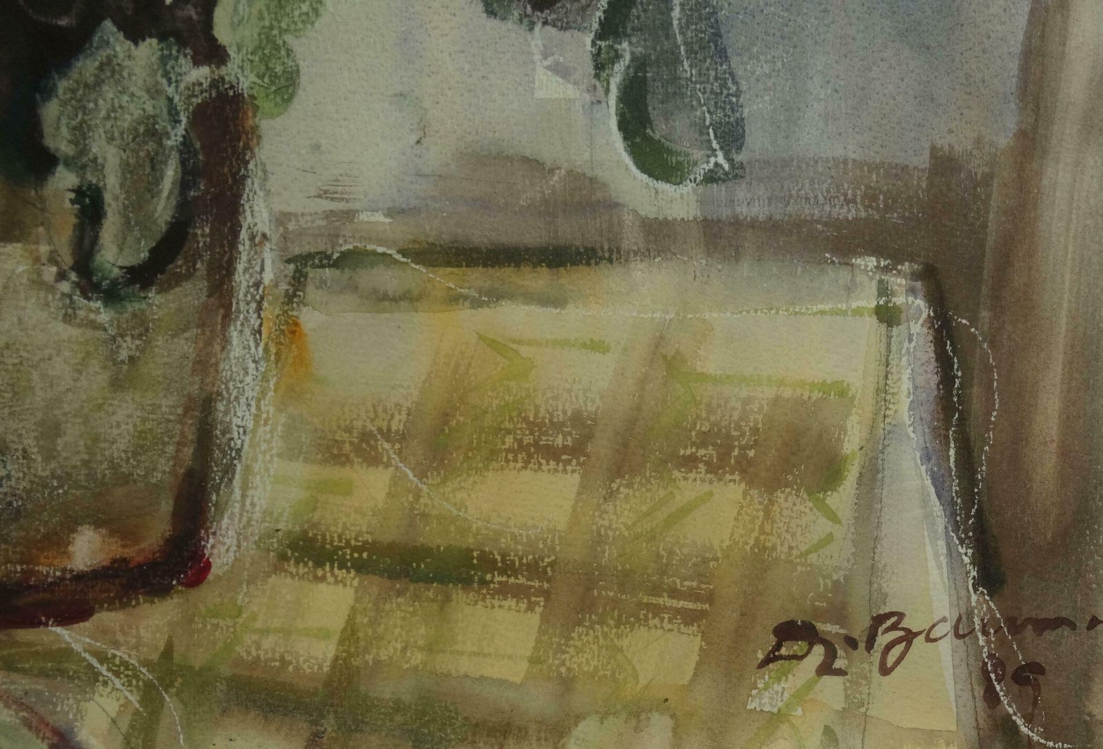 Still Life With Peonies 1989 Paper Watercolour photo furniture