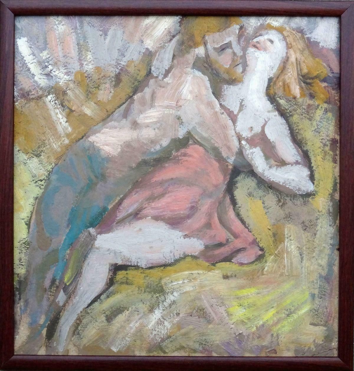 Lovers Cardboard Mixed Media, 1970s photo furniture