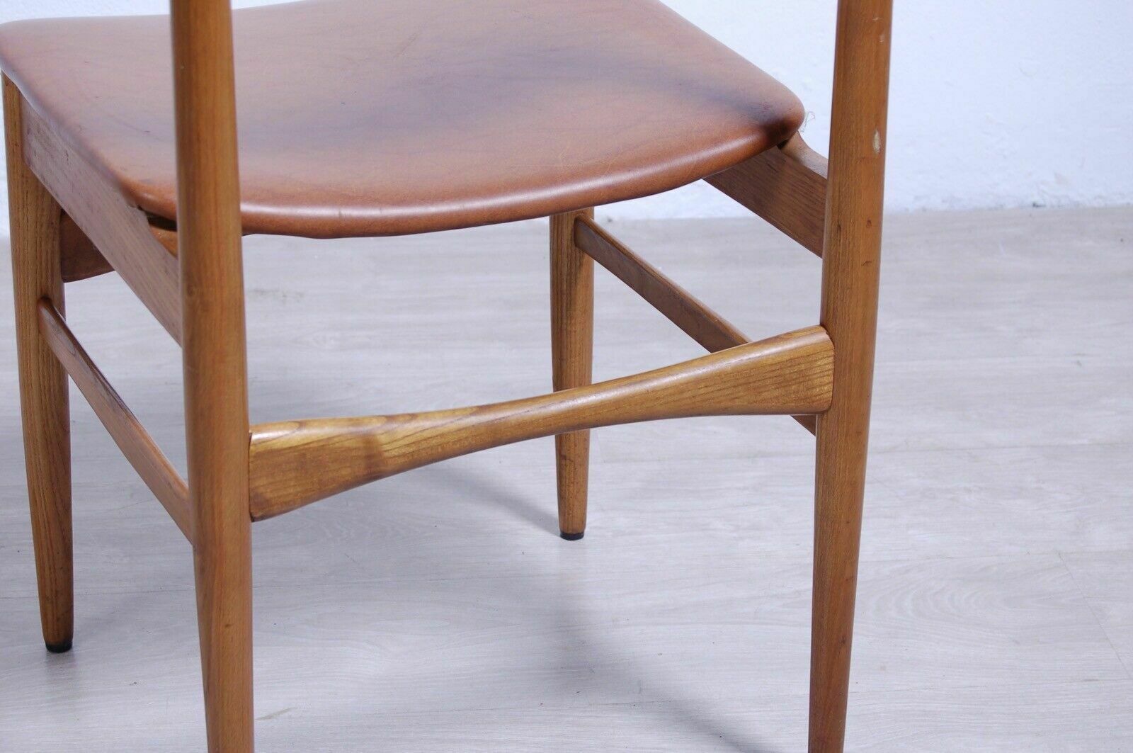 Design Armchair From The 50s And 60s, Comfortable Seat In Vintage Brown Leather photo vintage